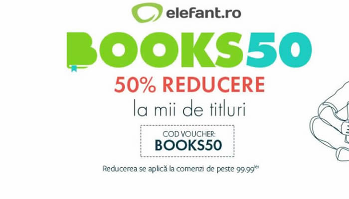 REDUCERI DE 50% CU BOOKS50! MII DE CĂRȚI LA JUMĂTATE DE PREȚ! BOOKS50