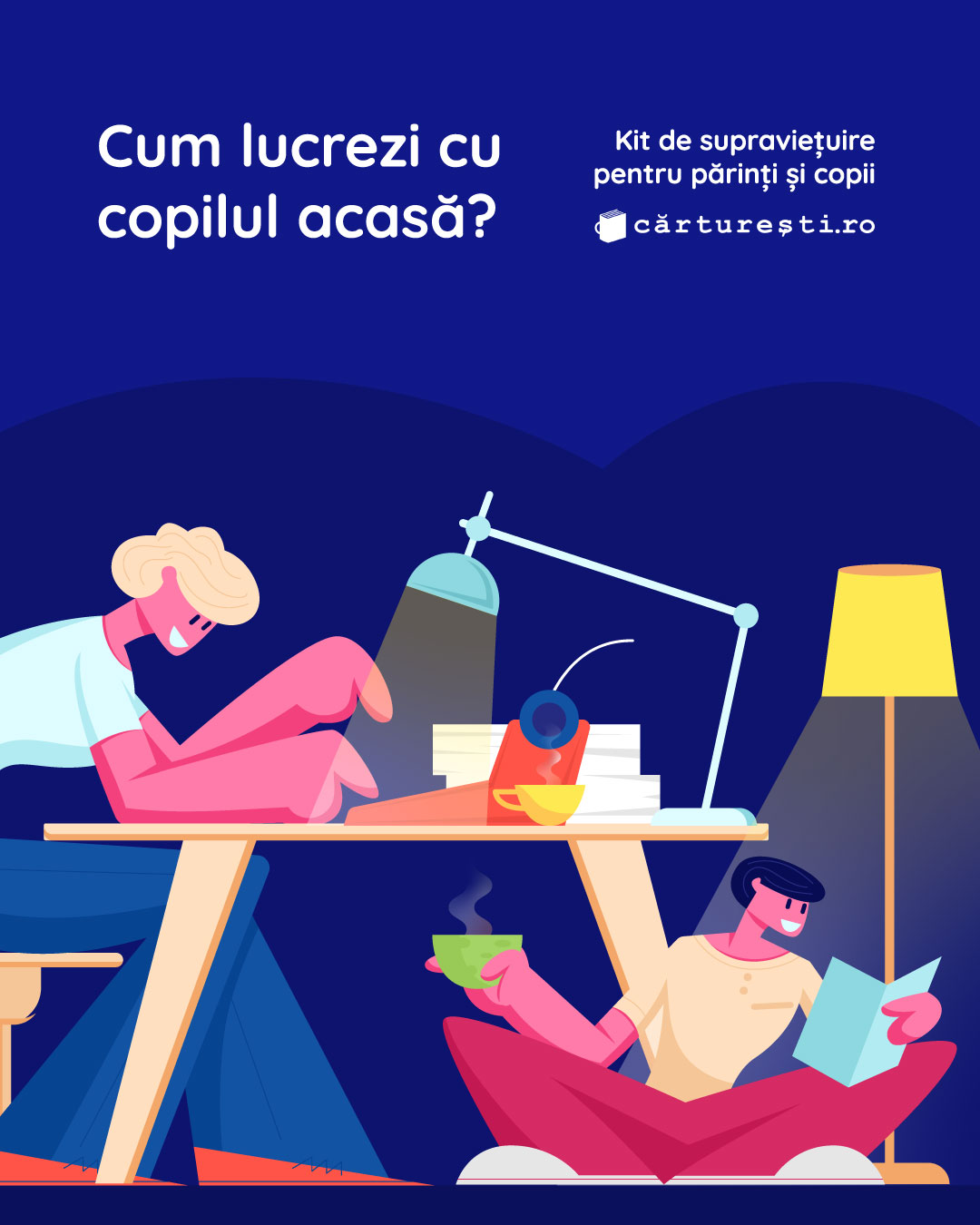 Cum să lucrezi cu copilul acasă? Cărturești oferă opțiuni! Cum lucrezi cu copilul de acasa featured